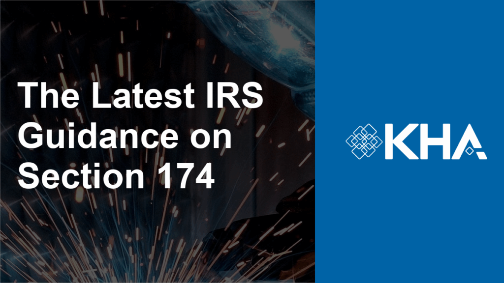 The Latest IRS Guidance on Section 174