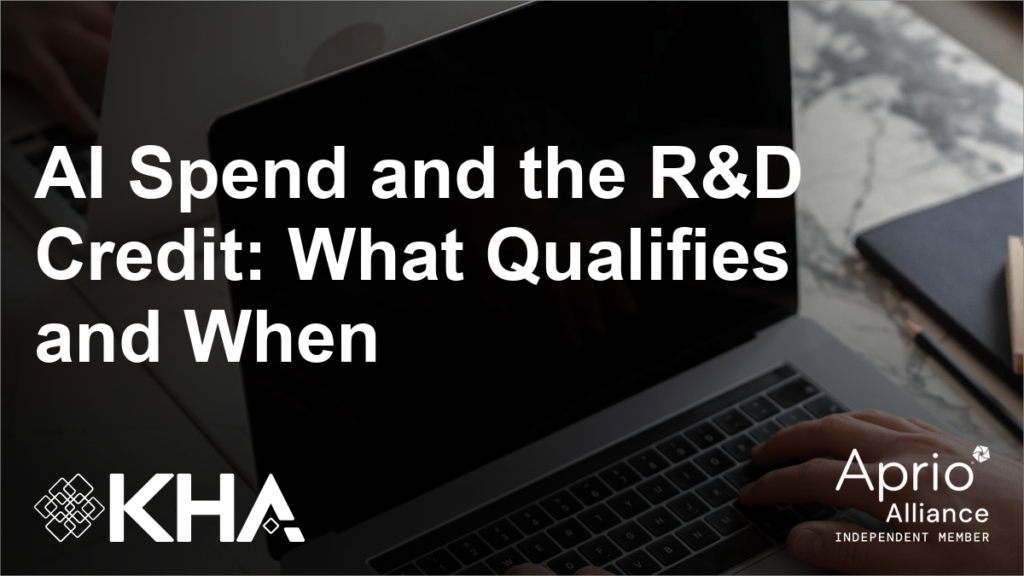 AI Spend and the R&D Credit: What Qualifies and When